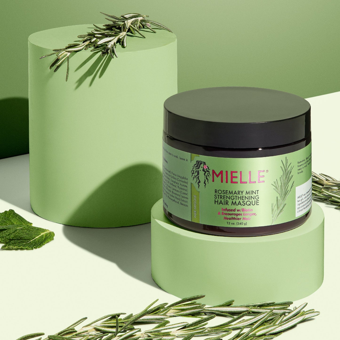 Mielle, Rosemary Mint, Strengthening Hair Masque, 12 oz (340 g)