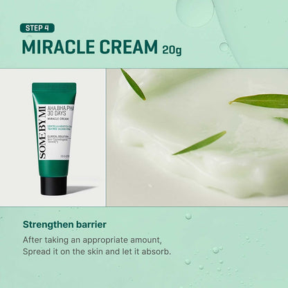 SOME BY MI AHA BHA PHA 30Days Miracle AC SOS Kit | Includes Toner 1.01Oz + Serum 0.33Oz + Cream 0.7Oz + Foam 1.01Oz