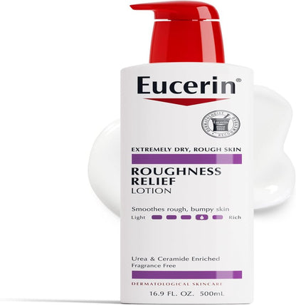 Eucerin, Roughness Relief Lotion, Fragrance Free, 16.9 fl oz (500 ml)