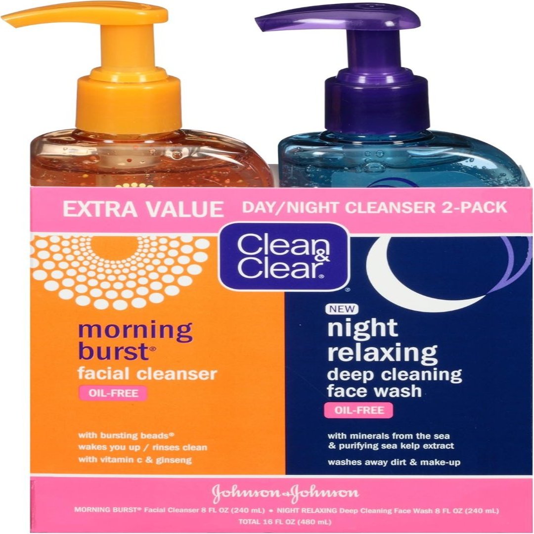 Clean & Clear 2-Pack Day and Night Face Cleanser - Face Wash